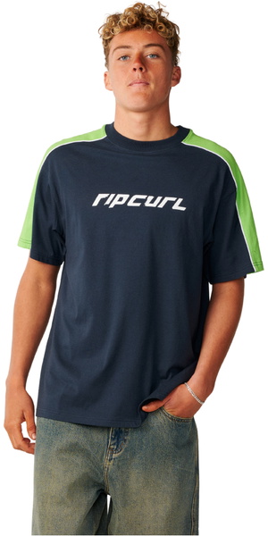 2026 Rip Curl Mens Archive Up Top Panel T-Shirt 129MTE - Dark Navy